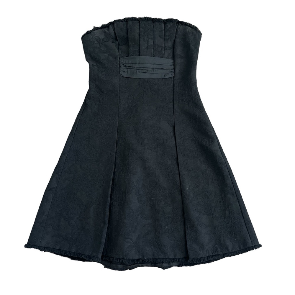 BCBG Maxazria Strapless Pleated Cocktail Dress Women’s Size 2 Black Formal